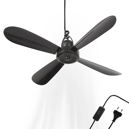 Mobiler Deckenventilator mit Anschlusskabel, leise, Ø40 cm