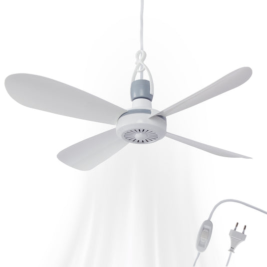 Mobiler Deckenventilator mit Anschlusskabel, leise, Ø40 cm